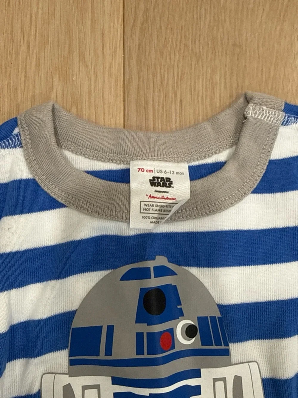 Star Wars Blue & White Striped Toddler Sleep Set with Gray Trim